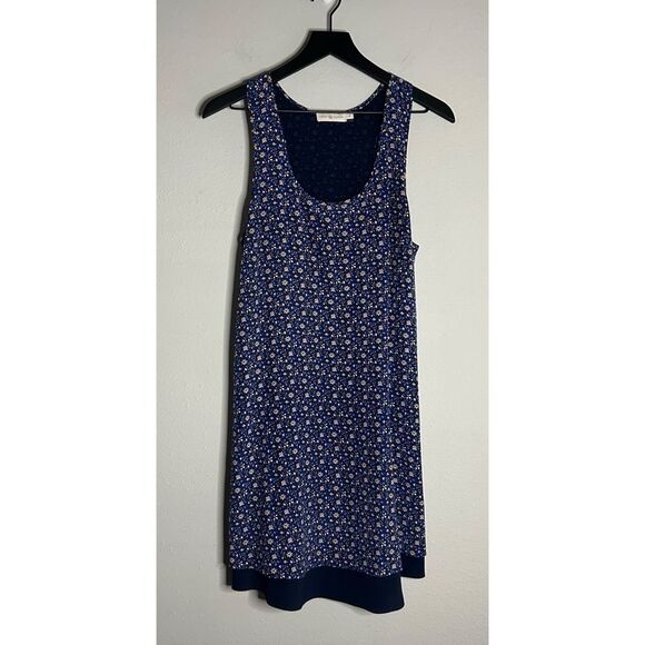 Tory Burch Sydney Dress in Blue Wild Pansy Floral Print - Picture 3 of 9
